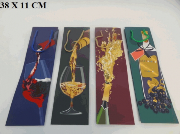 Ozdobné darčekové tašky na víno, 12 ks v balení