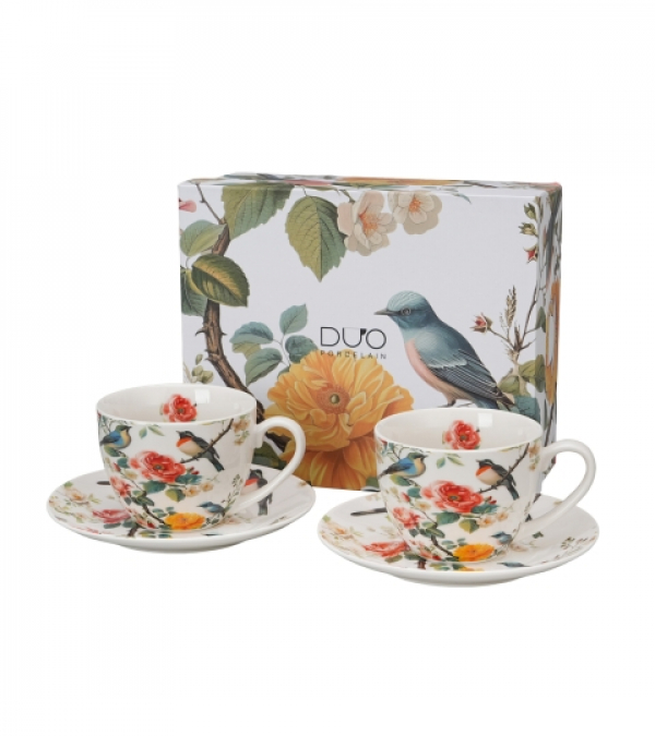 Šálky s podšálkami, APRIL, 2 ks v balení