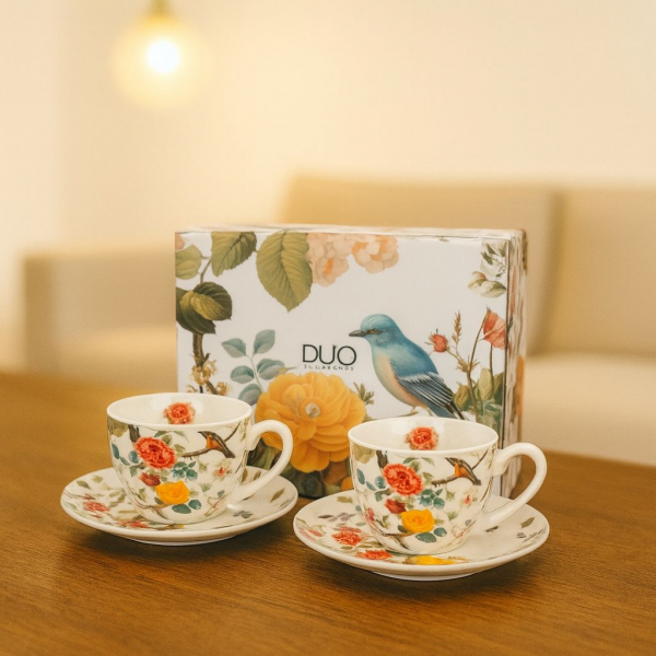 Šálky s podšálkami, APRIL, 2 ks v balení