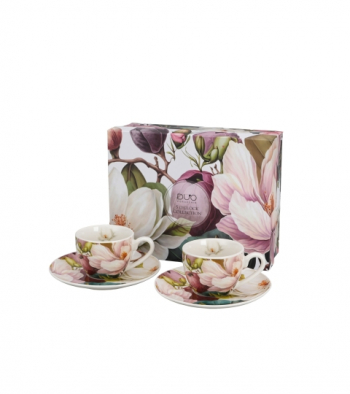 Šálky s podšálkami espresso, MAGNOLIA, 2 ks v balení