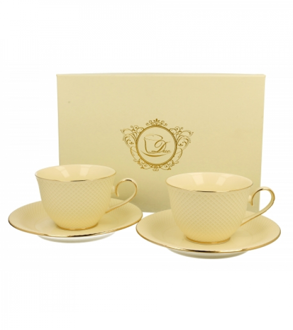 Sada šálok s podšálkami, Ecru