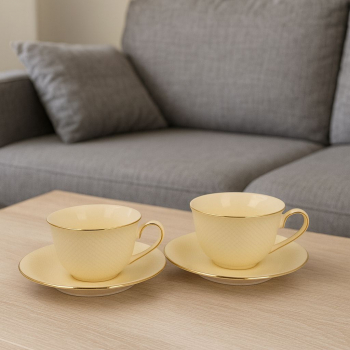 Sada šálok s podšálkami, Ecru