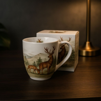 Hrnček XXL, jeleň, svetlý