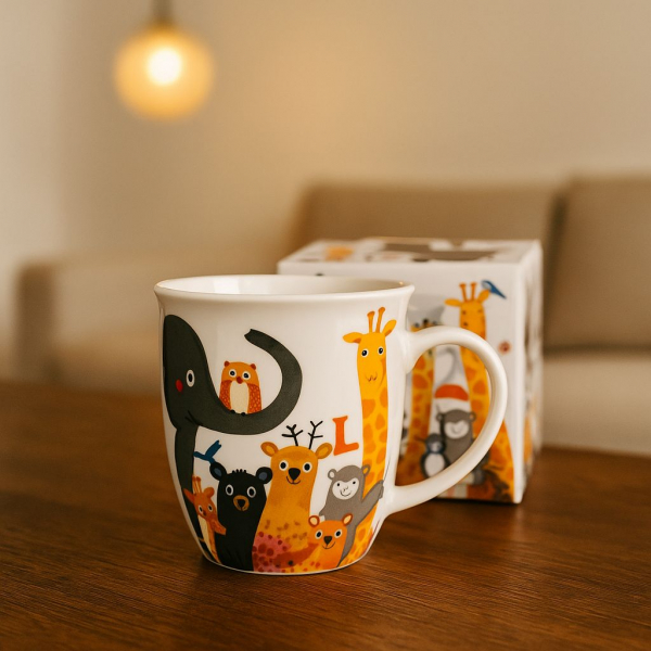 Hrnček, ANIMALS, svetlý