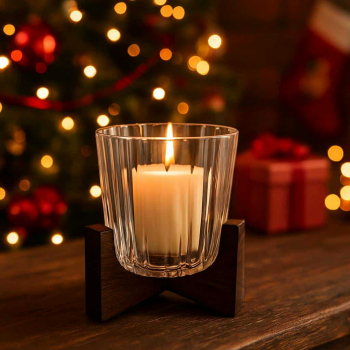 Dekoračný sklenený svietnik