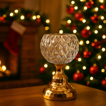 Dekoračný sklenený kalich