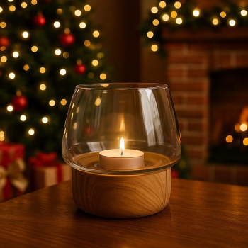 Dekoračný sklenený svietnik