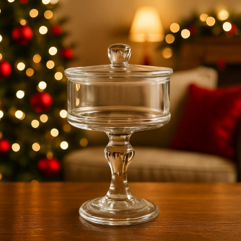 Dekoračný sklenený svietnik