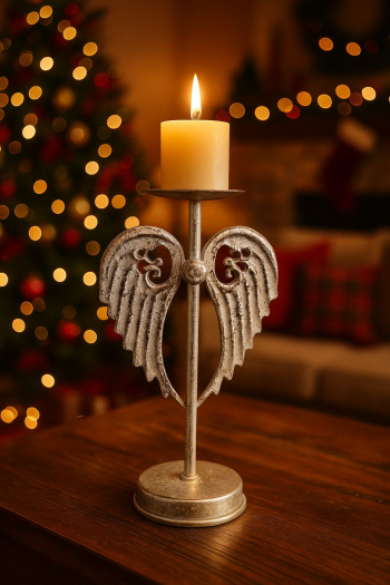 Kovový svietnik, 17x12x37 cm