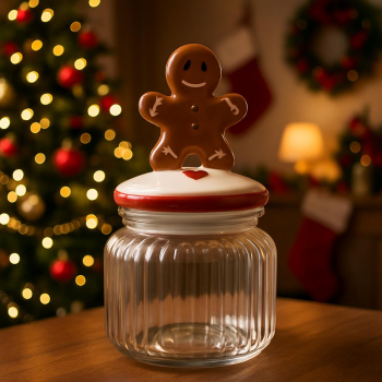 Dekoračná sklenená vianočná nádoba