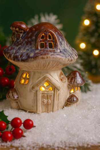 Vianočná figúrka, keramika, LED