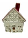 Vianočný dekoračný domček, keramika, LED