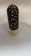 Vianočná sklenená dekorácia, čierna, LED, 9x25x9 cm