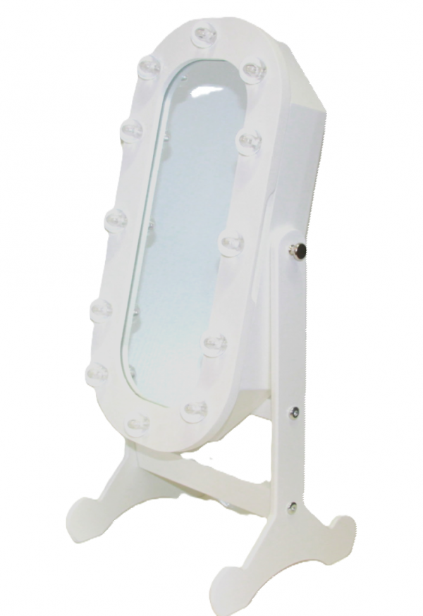 Skrinka na bižutériu, biela, 52x20x24 cm