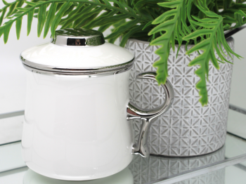 Hrnček so zaparovačom a vrchom, svetlý, 350 ml