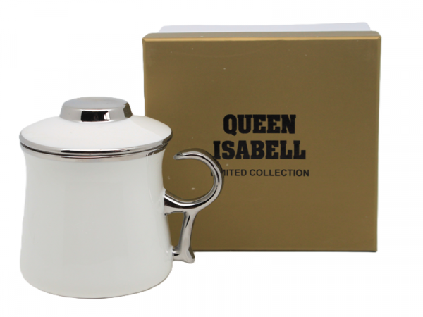 Hrnček so zaparovačom a vrchom, svetlý, 350 ml