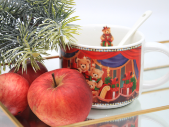 Hrnček, medvedíky, vianočný, 320 ml