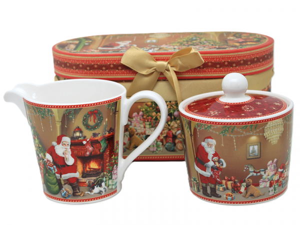 Cukornička s mliečnikom, vianočný motív, farebný