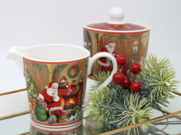 Cukornička s mliečnikom, vianočný motív, farebný