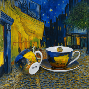 Šálky s podšálkami, V. Gogh, farebné, 2 ks v sade