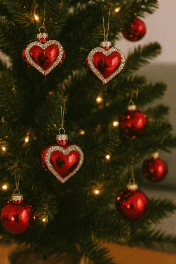 Vianočné ozdobné gule, červené, 8 cm, 12 ks v balení