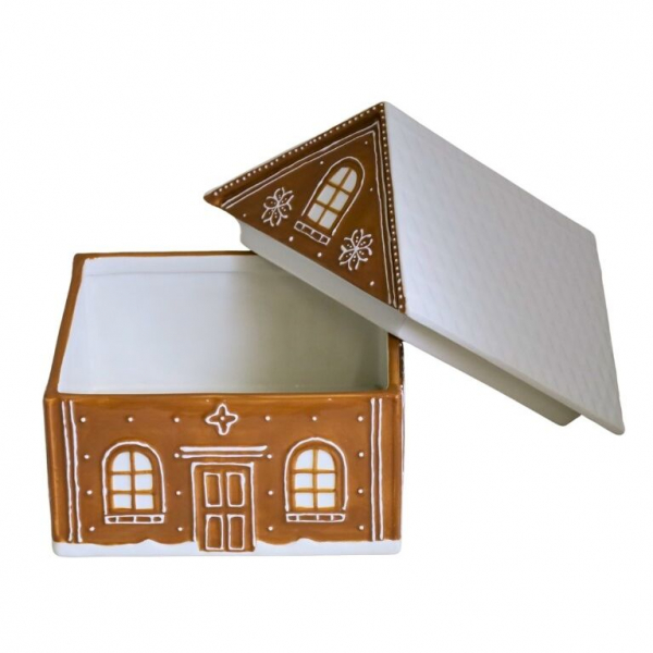 Vianočná keramická nádoba, keramická, 21,5x21x20,5 cm