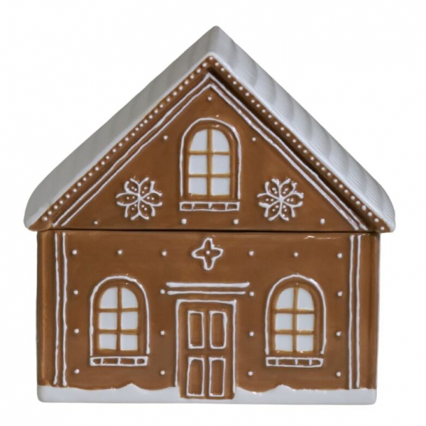 Vianočná keramická nádoba, keramická, 21,5x21x20,5 cm