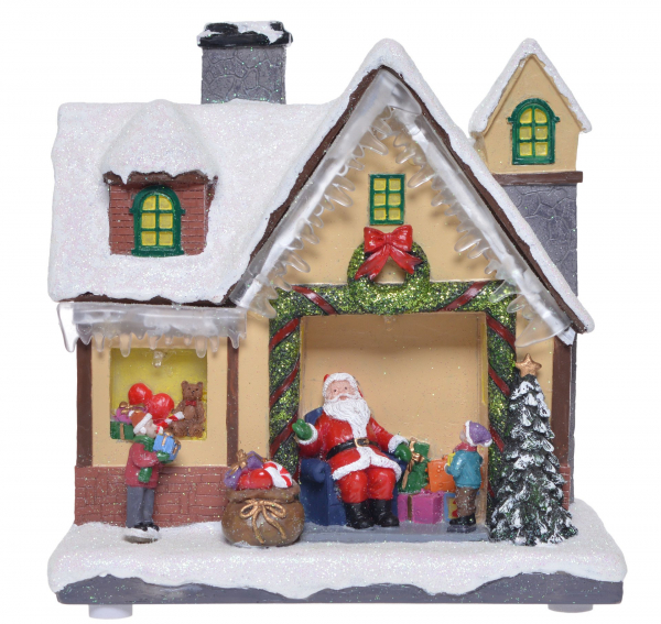 Vianočná dekorácia, farebná, 19x12x19 cm