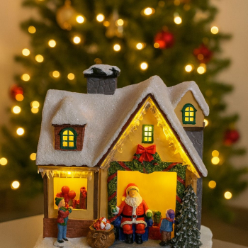 Vianočná dekorácia, farebná, 19x12x19 cm