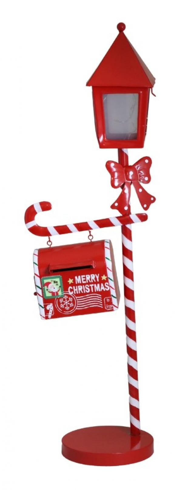 Vianočná schránka na listy, červená, 20x15x68 cm