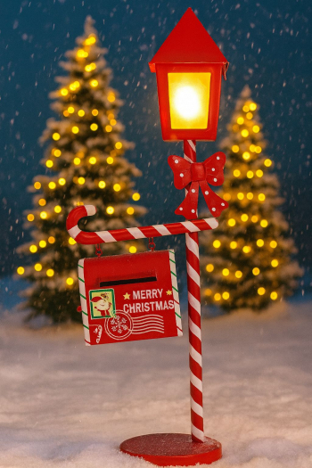 Vianočná schránka na listy, červená, 20x15x68 cm