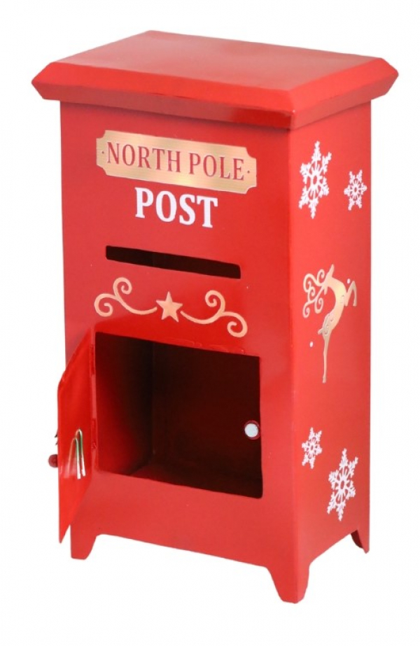 Vianočná schránka na listy, červená, 18x12x30 cm
