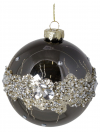 Vianočné ozdobné gule, tmavá farba, mix 3 vzory, 9 ks v balení