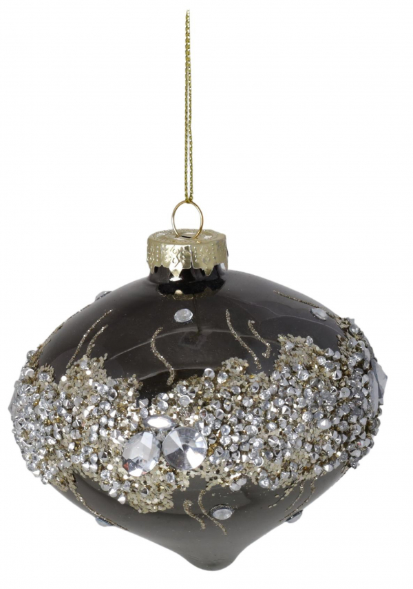 Vianočné ozdobné gule, tmavá farba, mix 3 vzory, 9 ks v balení