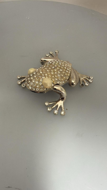 Malá šperkovnica, žaba, 10,4 cm, poškod.