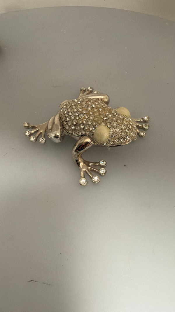 Malá šperkovnica, žaba, 10,4 cm, poškod.