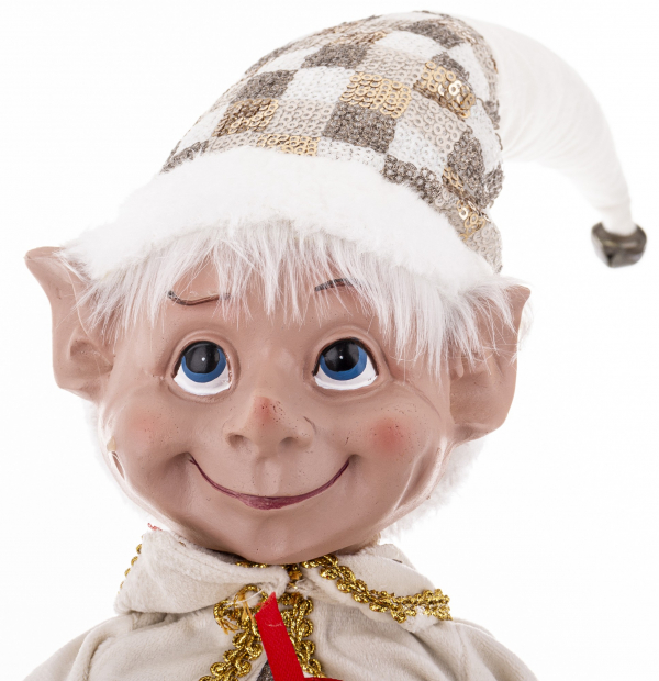 Vianočná dekoračná figúrka ELF, svetlý, 62x17x36 cm