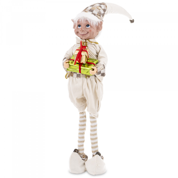 Vianočná dekoračná figúrka ELF, svetlý, 62x17x36 cm
