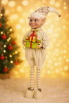 Vianočná dekoračná figúrka ELF, svetlý, 62x17x36 cm