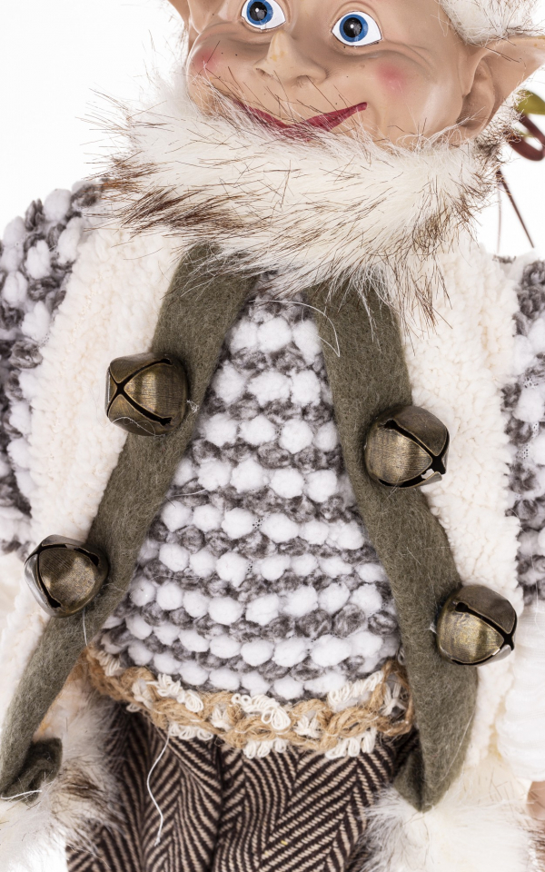 Vianočná dekoračná figúrka ELF, svetlohnedý, 53x21x32 cm