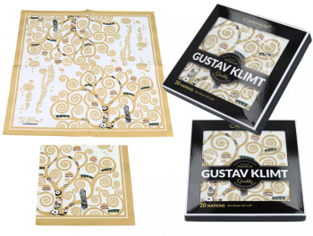 Papierové servítky, G. Klimt, strom, svetlé, 20 ks