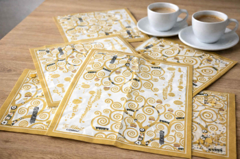 Papierové servítky, G. Klimt, strom, svetlé, 20 ks