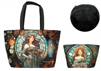 Taška, A. Mucha, farebná, 54x40x17 cm