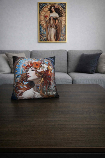 Vankúš, A. Mucha, 50x50 cm