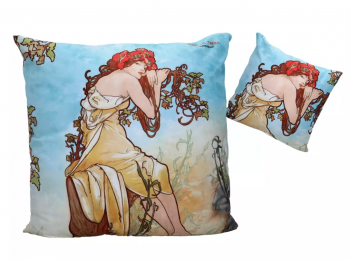 Vankúš, A. Mucha, leto, 50x50 cm