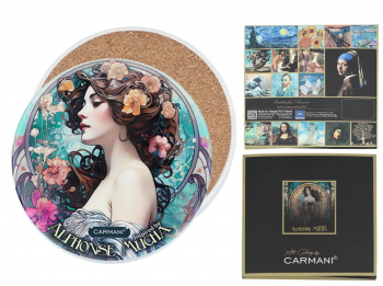 Keramická podložka, A. Mucha, zdobená, 11 cm, 1 ks v balení