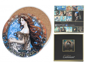 Keramická podložka, A. Mucha, tmavomodrá, 11 cm, 1 ks v balení