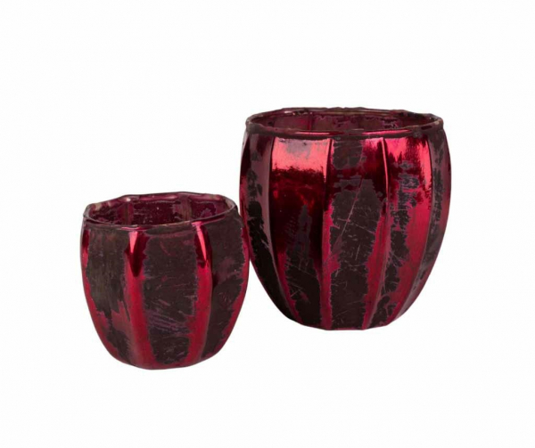 Sklenený svietnik Bosco Red WIne, 8x8x8 cm