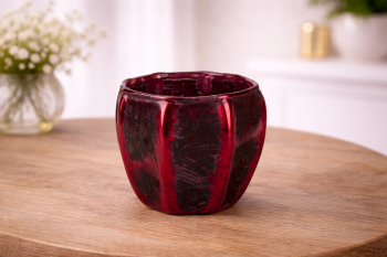 Sklenený svietnik Bosco Red WIne, 8x8x8 cm