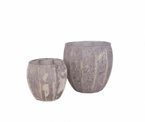 Sklenený svietnik Bosco Vintage Vanilla, 11x11x11 cm